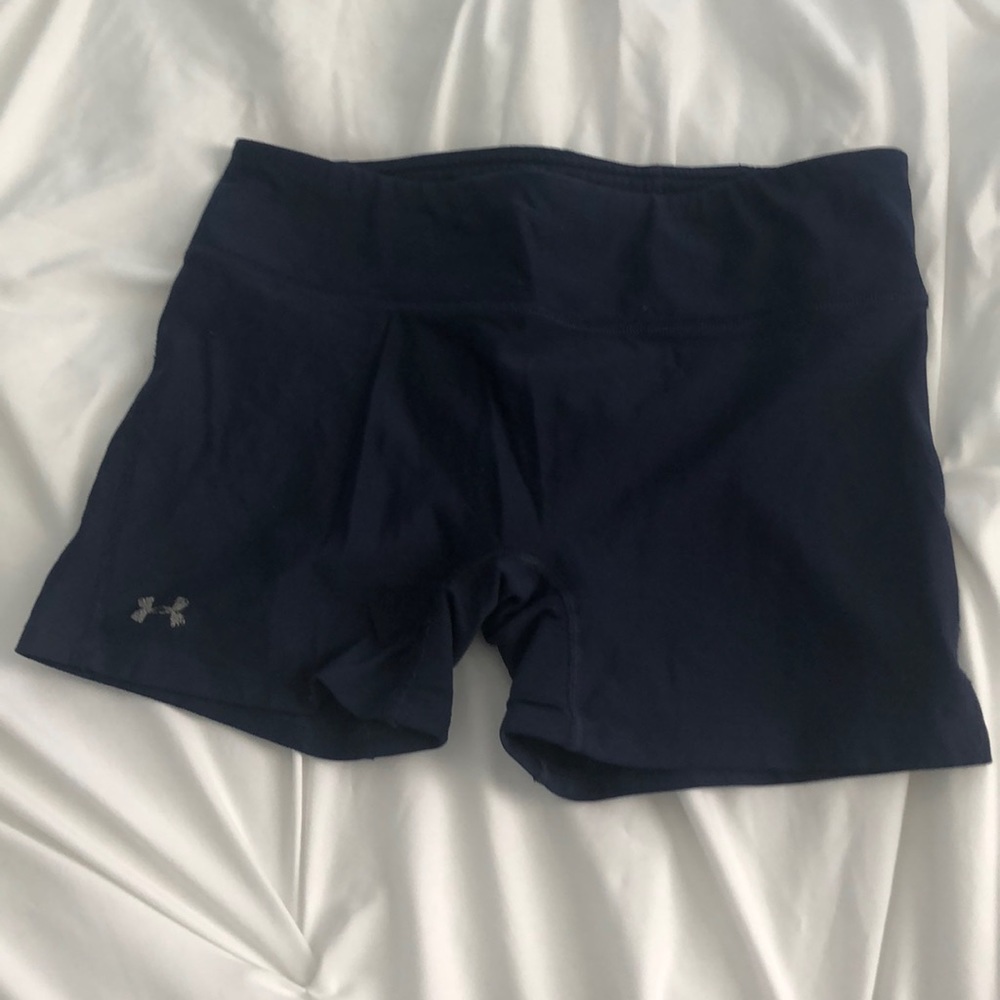 Navy Under Armour Spandex Shorts